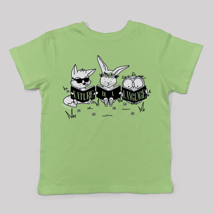 Nature is a Language Tee for Kids (5 Colors) for wholesale by Baby Teith