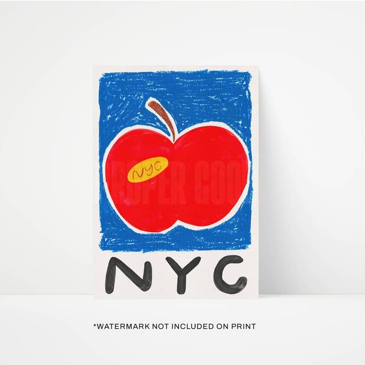 New York Is Calling Hand Painted Art Print for wholesale by Proper Good