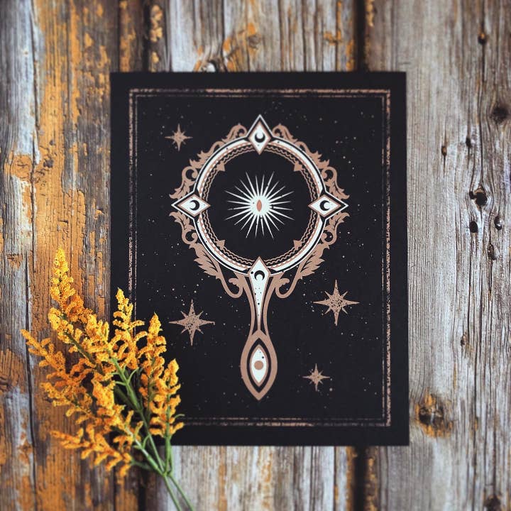 The Magic Mirror - 8x10 - Handmade Art Print for wholesale by The Fabled Creative Co.