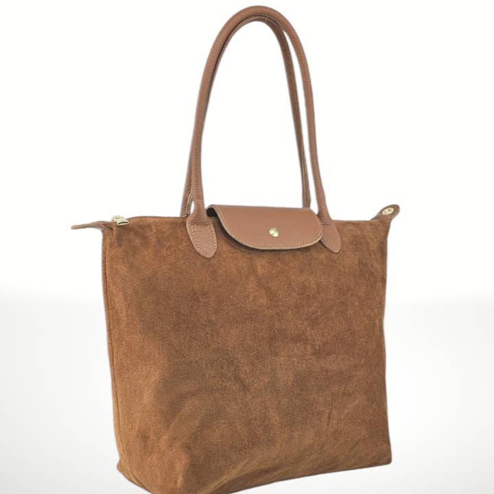 ITALIAN'S LEATHER - Wholesale Top Handle Bag - Women's - Carla Suede Leather Bag ²⁵6