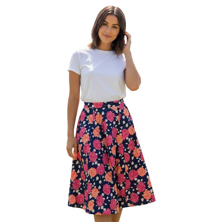 Cassie Rose A-Line Skirt for wholesale by Howdy Darlin'