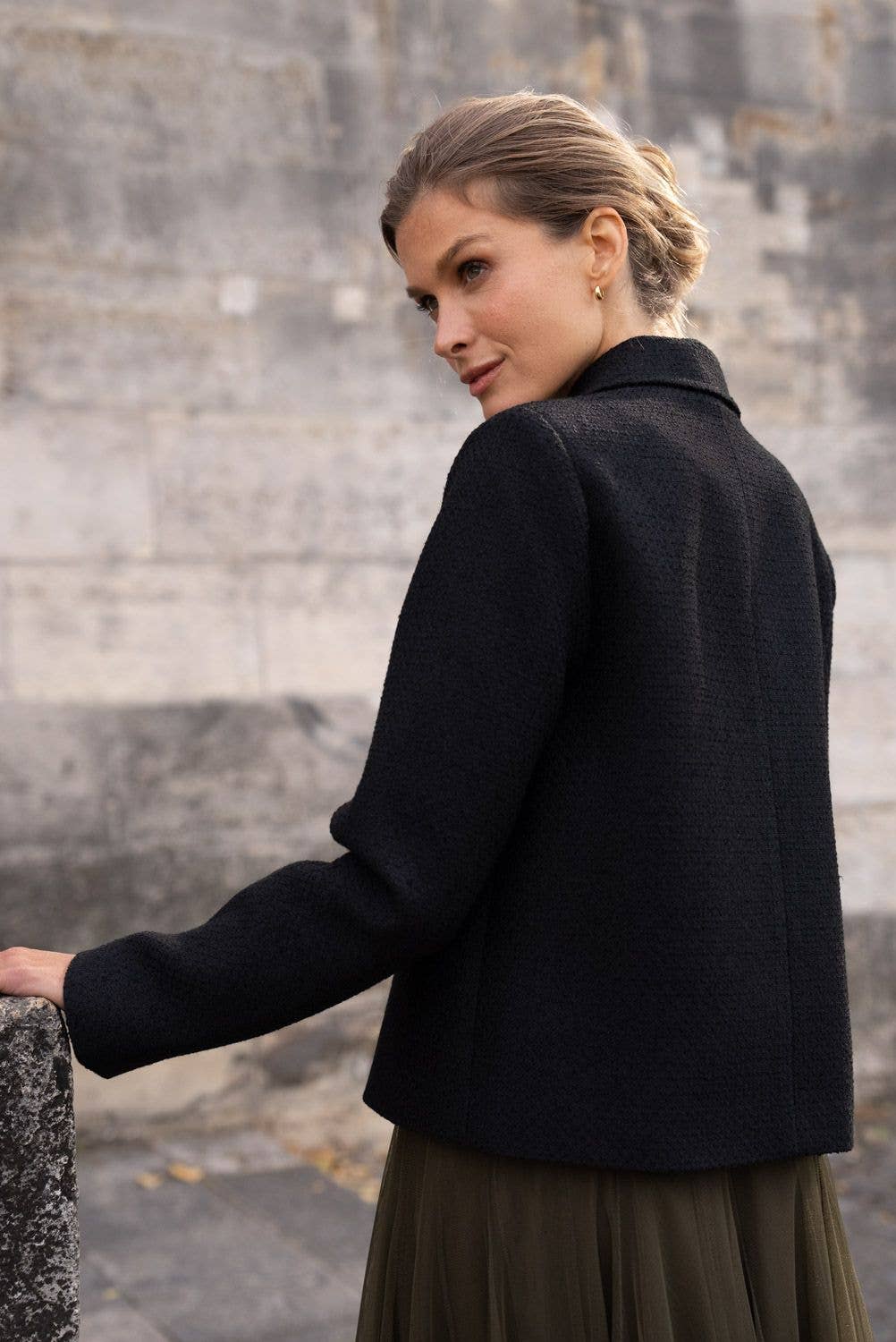 Attentif Paris - Wholesale Jacket - Women's - Straight cut plain tweed jacket8