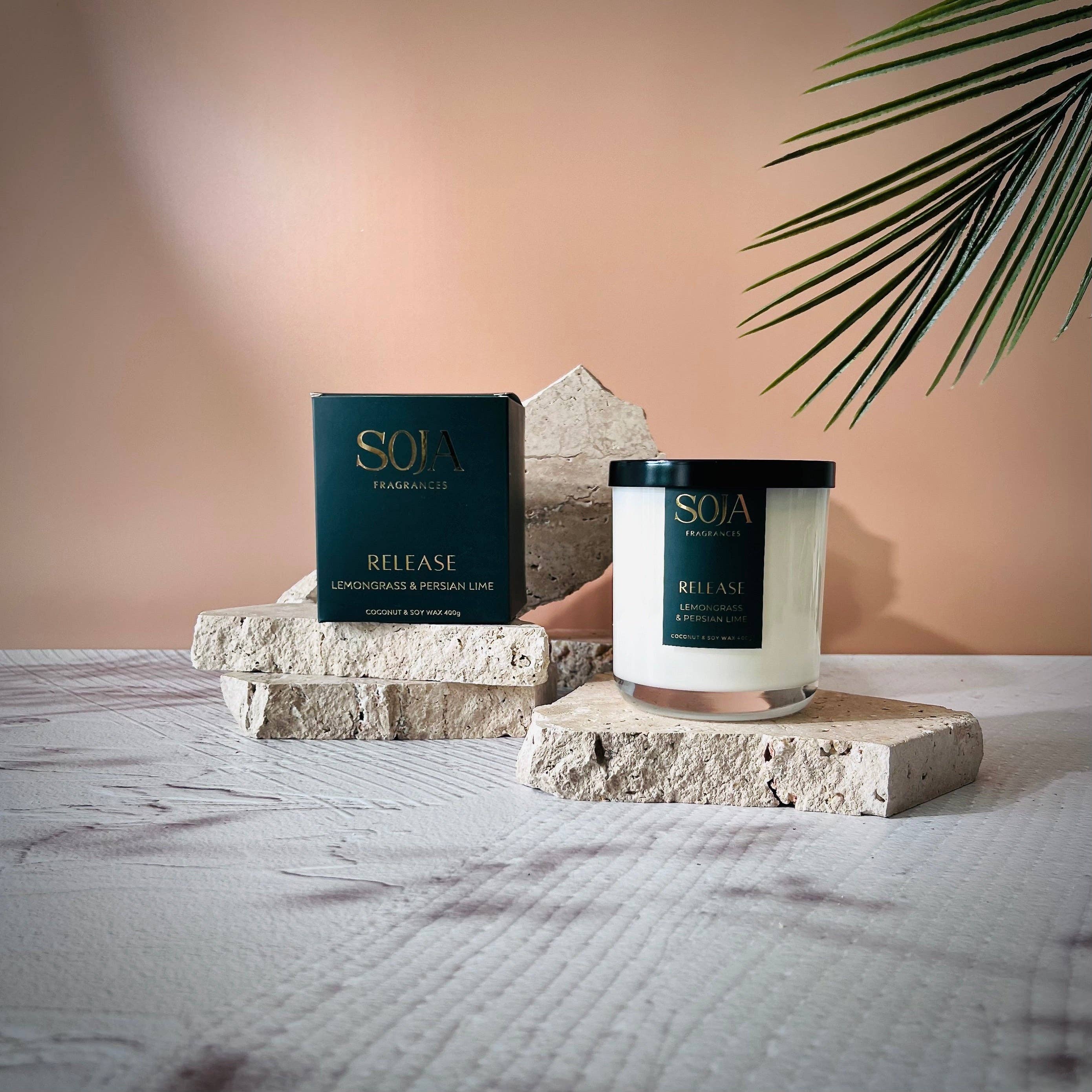 Soja Fragrances - Wholesale Jar/filled candle - Release - Lemongrass & Persian Lime Candle2