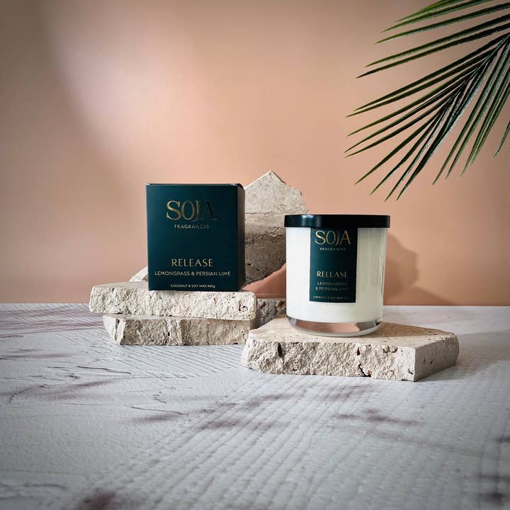 Soja Fragrances - Wholesale Jar/filled candle - Release - Lemongrass & Persian Lime Candle2
