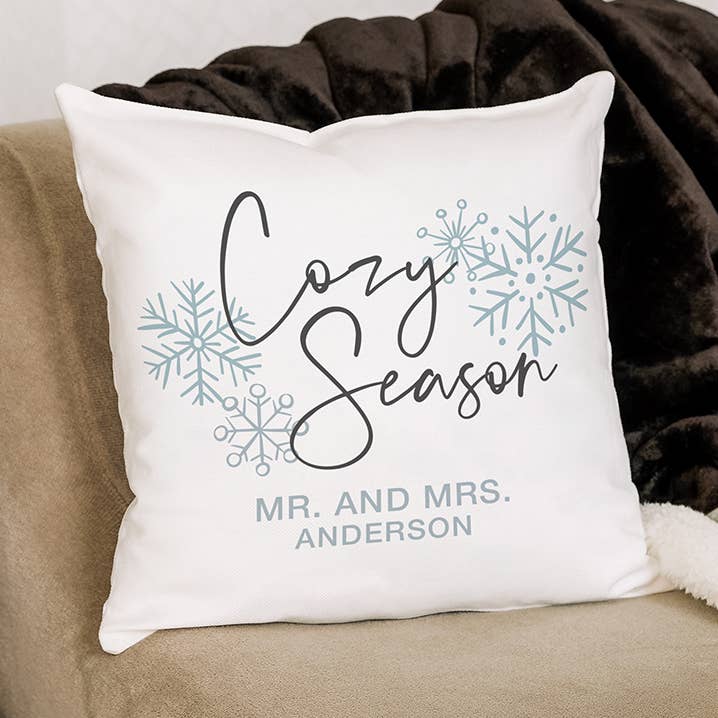 Square Throw Pillow Cover & Insert Set - Cozy Season for wholesale by Weddingstar Inc.