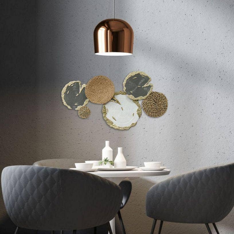 GOLD Mixed Material Wall Art II, Luisay Wall Art Collection for wholesale on Faire2