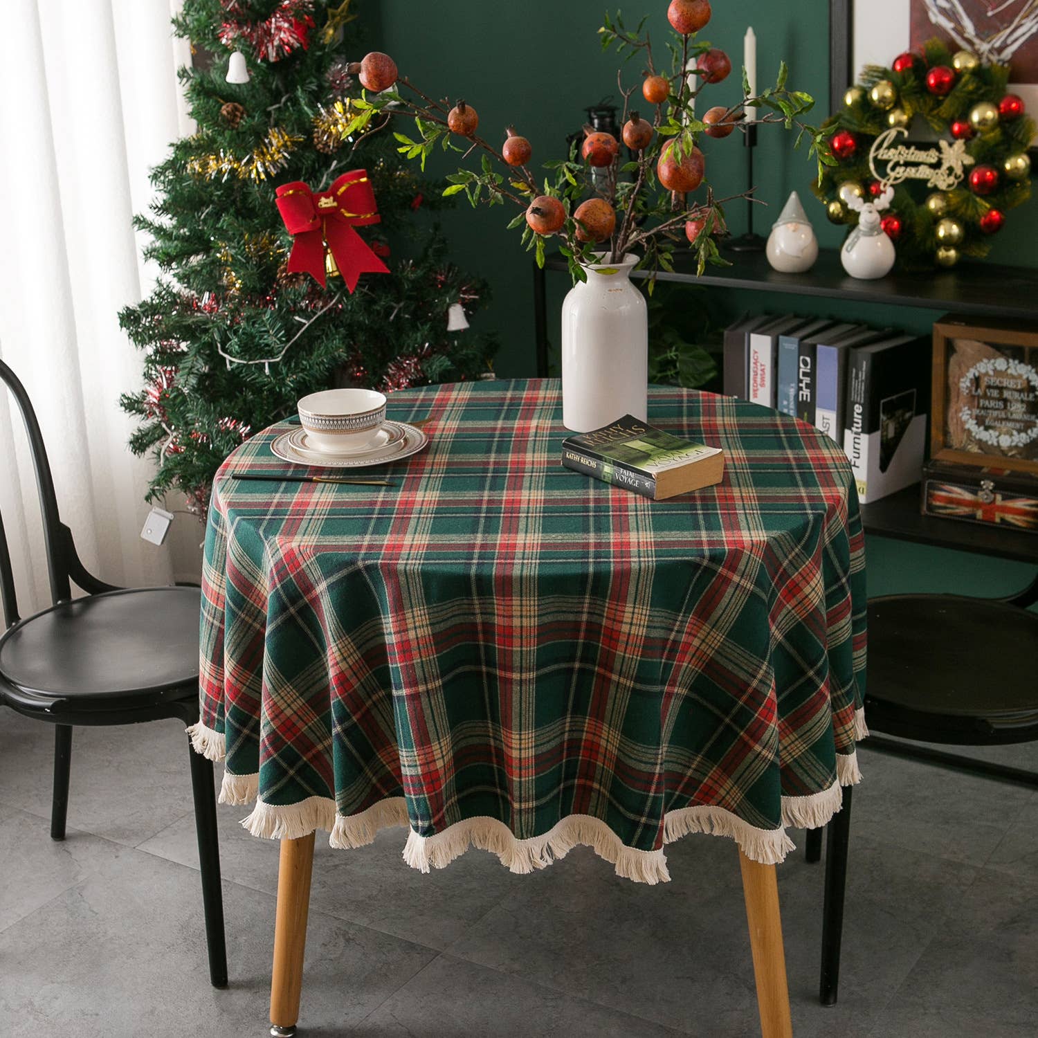 ACCITY - Wholesale Tablecloth - PLAID PATTERN ROUND TABLECLOTH_CWMM0036