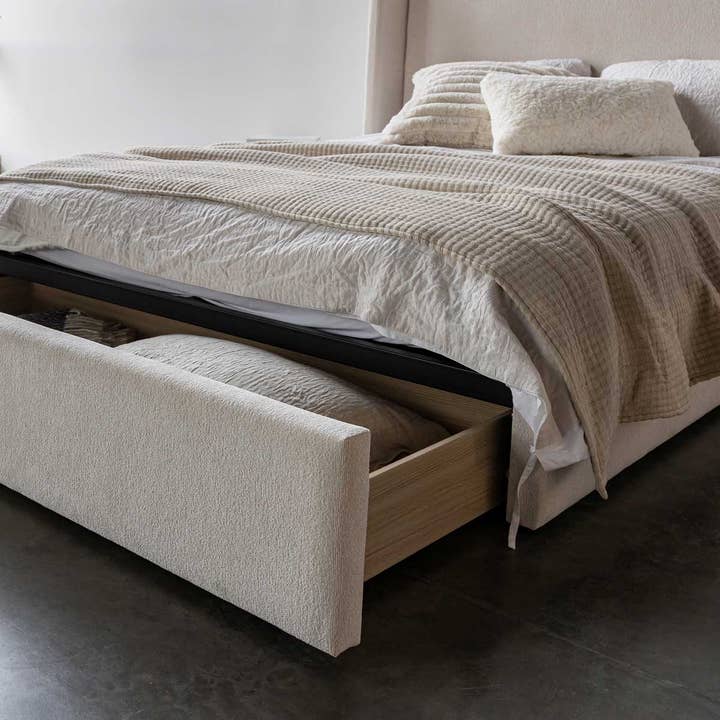 Style In Form - Wholesale Bed - Lourdes King Storage Drawer Bed - Cream6