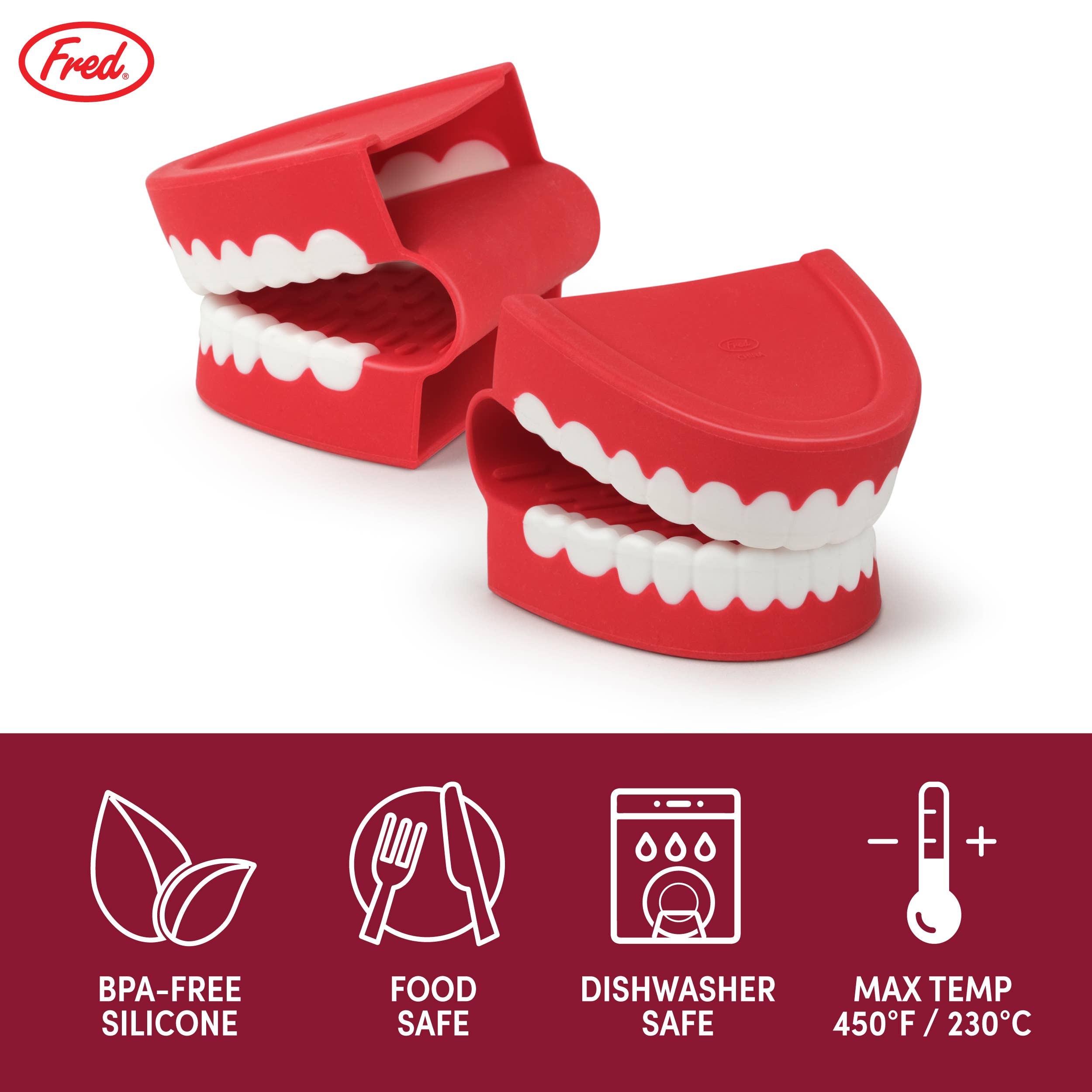 Fred & Friends - Wholesale Oven Mitt/Pot Holder - Chomp! - Pot Holders - Chattering Teeth5