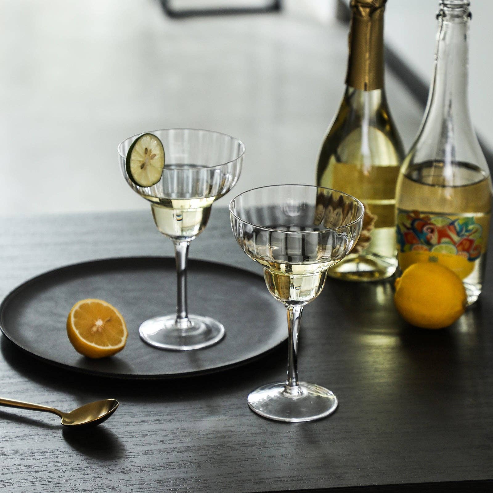 Everest Global - Wholesale Cocktail/Liquor Glass - Ribbed Optic Margarita Glasses set of 48