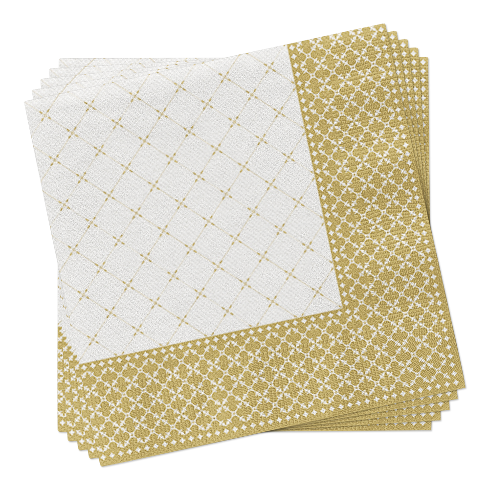 European Excellency - Wholesale Disposable Napkin - Subtle Grid - Airlaid Dinner Napkins3