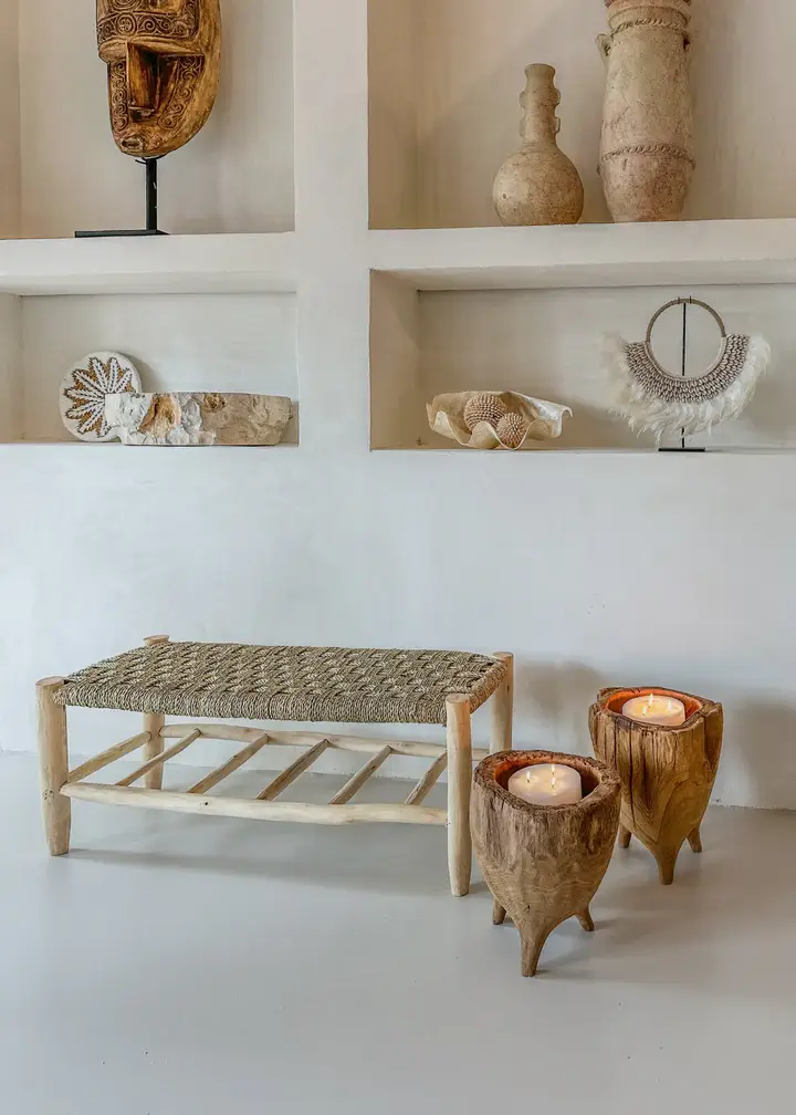 High crafty – Banco por atacado – Banco Marroquino Feito à Mão – 100 cm – Estrutura de Madeira de Eucalipto0