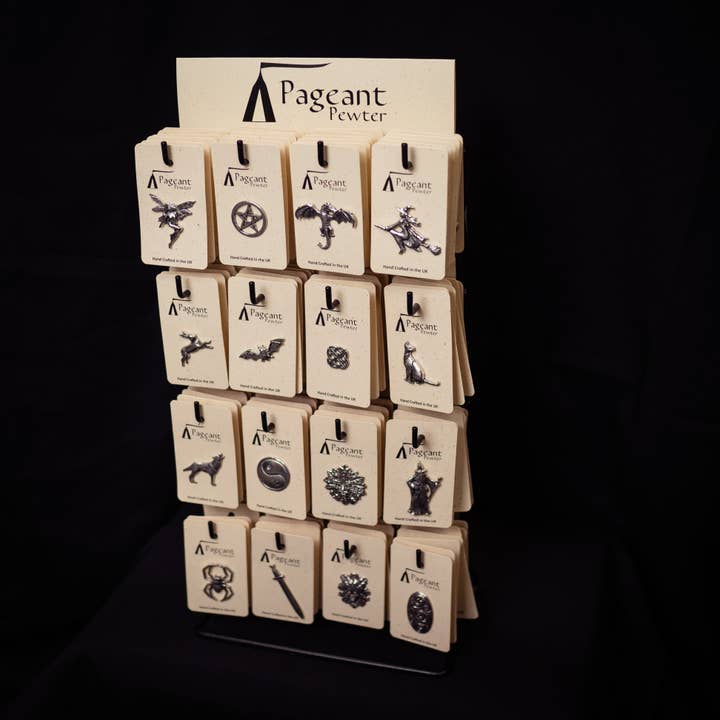 Pageant Pewter – wholesale Jewellery stand & display – EMPTY pewter pin badge and Keyring stand1