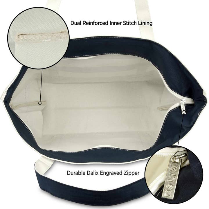 Dalix - Wholesale Tote Bag - Women's - DALIX Ocean Sailboat Womens Embroidered Striped Tote Bag11