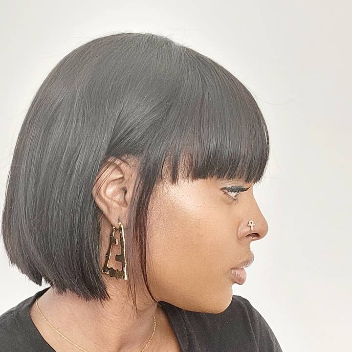 Moon Goddess - Wholesale Stud/Post Earrings - Danity Ankh Nose Stud
