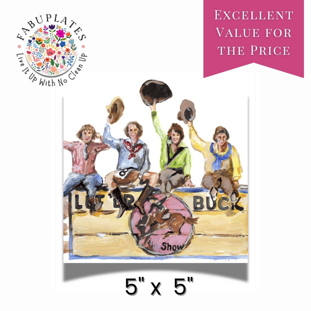 Fabuplates - Wholesale Disposable Napkin - Western 24ct Cocktail Napkin Separates (3ply) - Cowgirls1