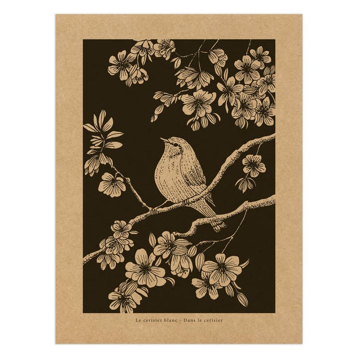 Pôster kraft « Flores de cerejeira » por atacado de Le cerisier blanc