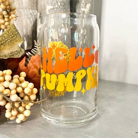 Hello Pumpkin Iced Coffee Cup for wholesale by YiaYia’s Nook