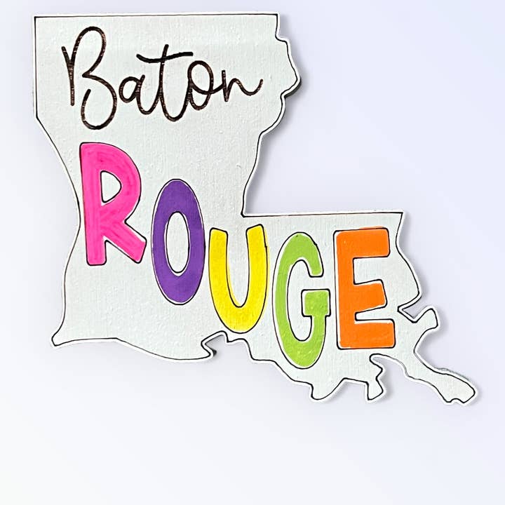 Geaux Magnolia - Wholesale Magnet - State Magnet w/ Town Name Zip Code City 1