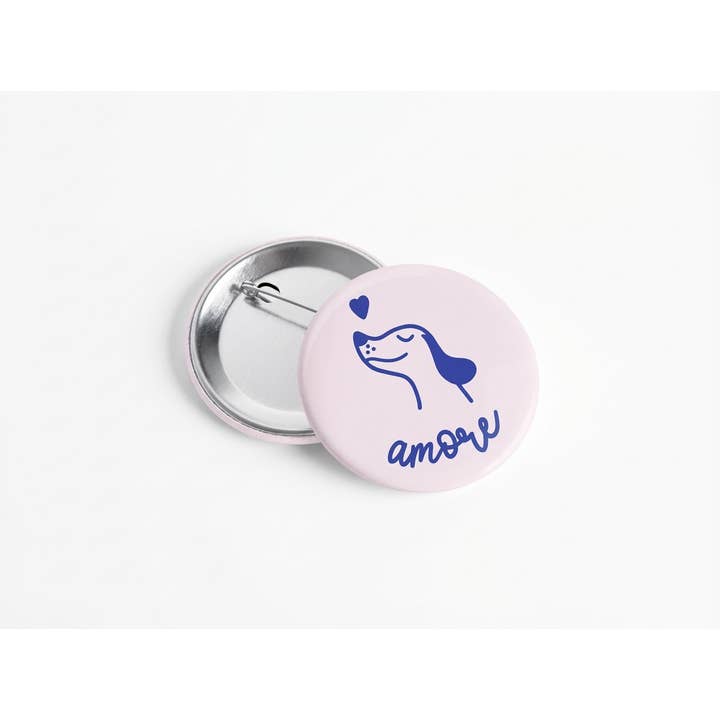 Button "Amore" - mit Nadel-Verschluss, Gr. 31mm für den Großhandel von TANTE TIA