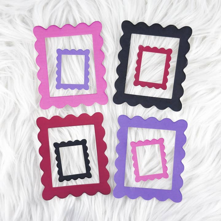 Valentine - Wavy Frame Bundle // Matte Journal Stickers for wholesale by Scribble Prints Co.