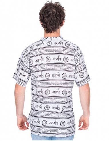 Blank Men's Short Sleeve Shirt color White for wholesale on Faire4