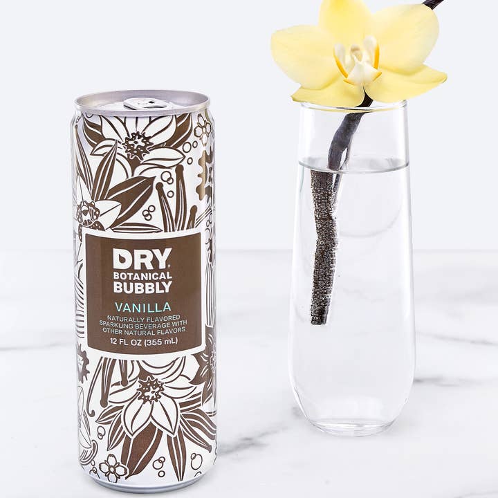 Dry Botanical Bubbly - Wholesale Soda/Carbonated Drink - Dry Botanical Bubbly Vanilla 12 oz (24 cans)