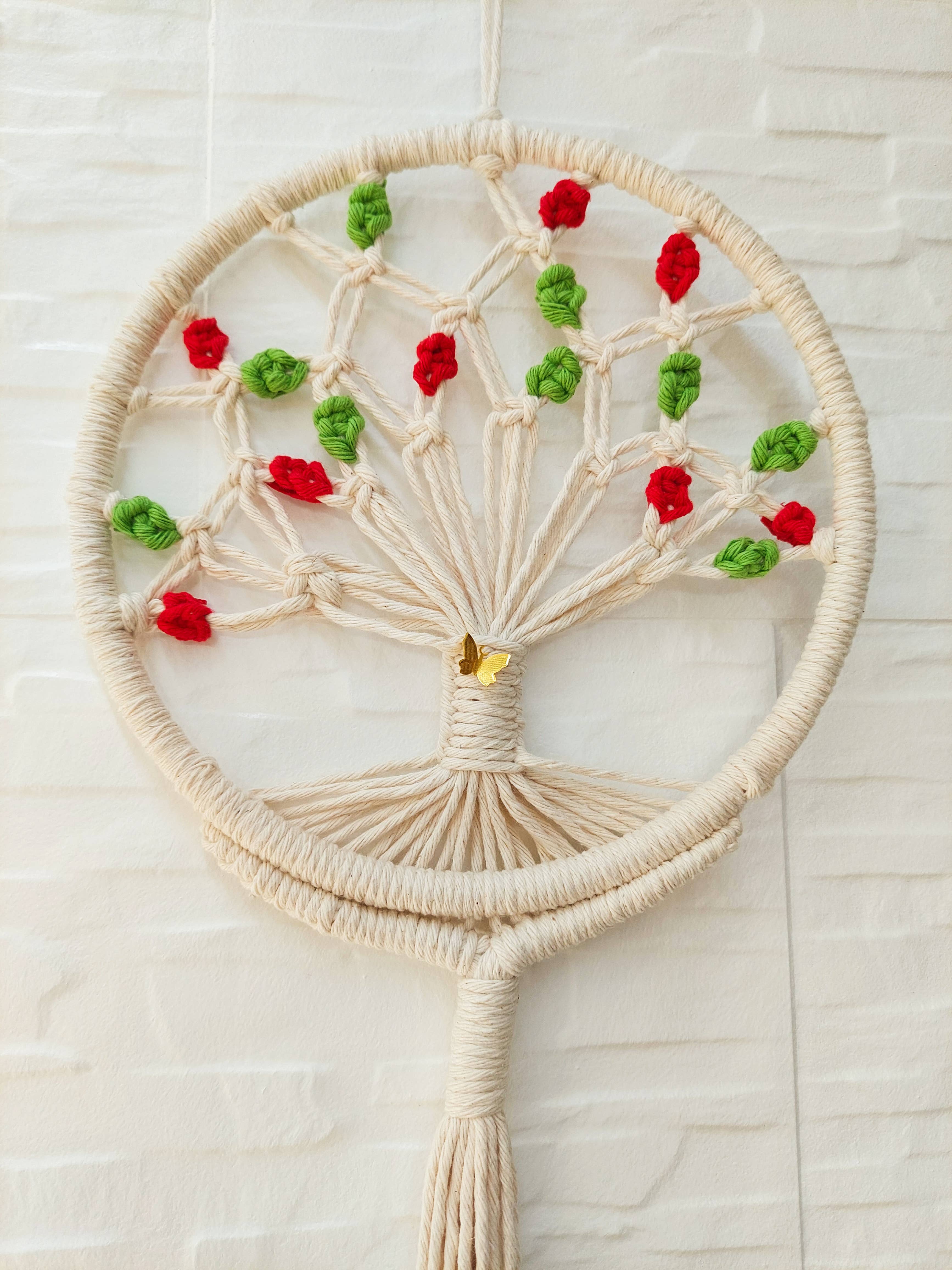 Zaumi Loop – wholesale Dekorativ tofs – Livets träd Garden Eden i makrame0