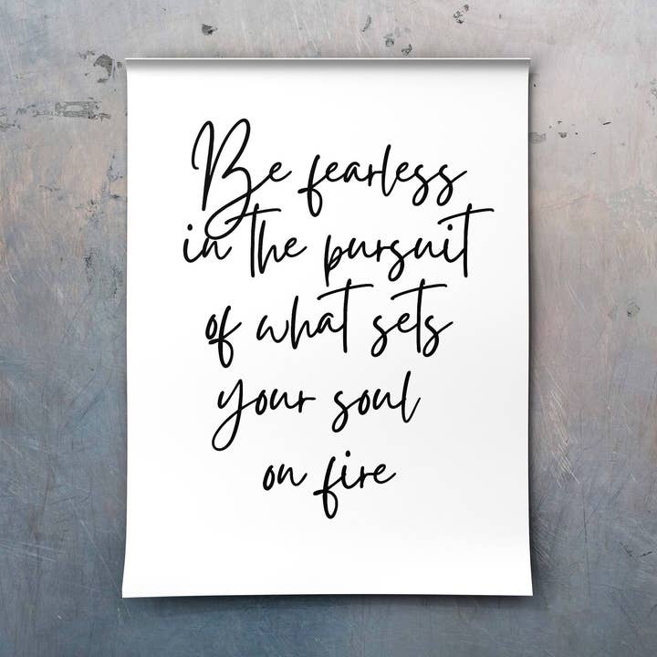 Citação Seja Destemido, Decoração de Casa, Arte de Parede, Citação, Motivacional por atacado de UK Print Studio