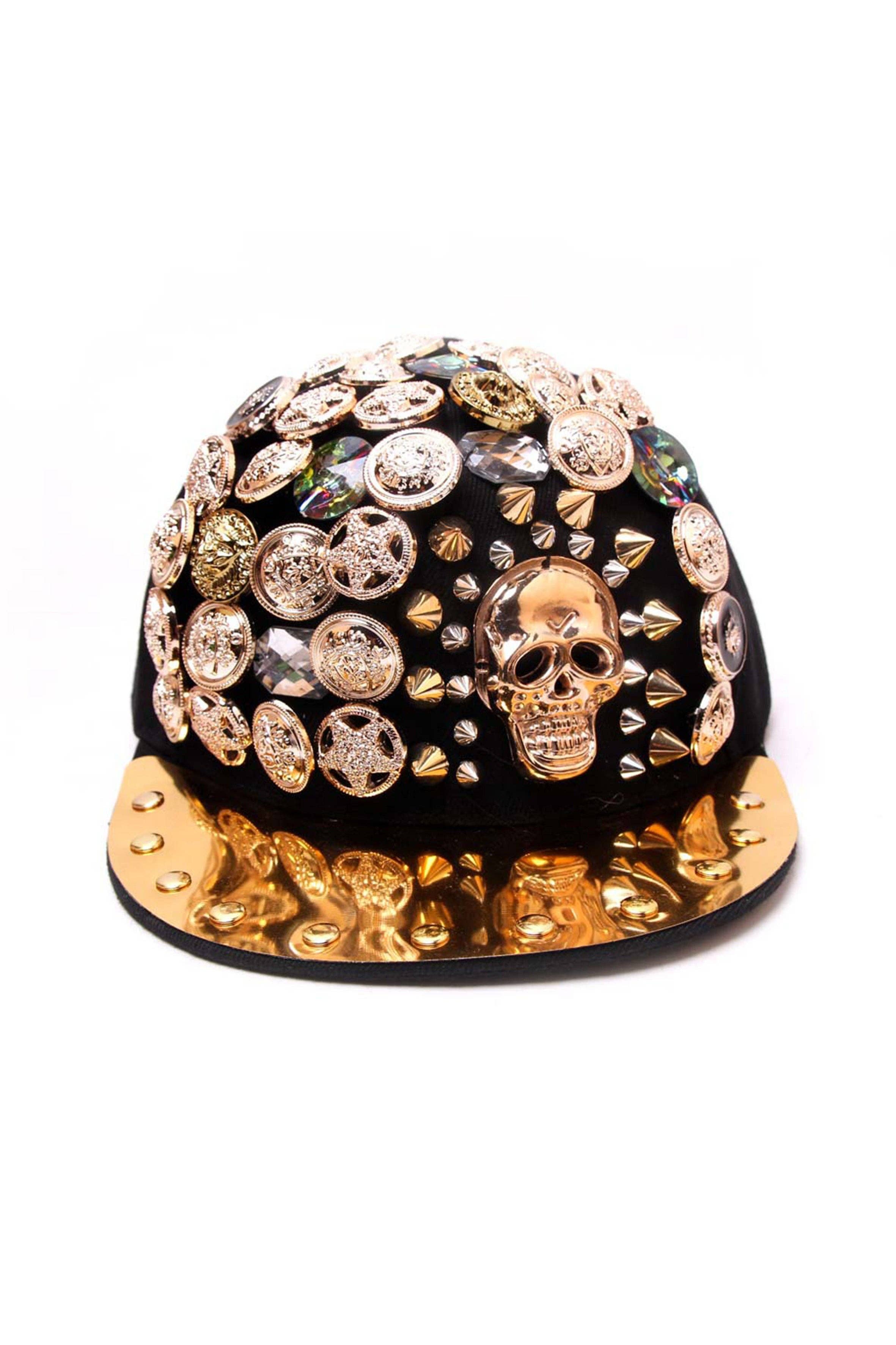 Gold Skull Coin Hiphop Cap C0160 for wholesale on Faire2