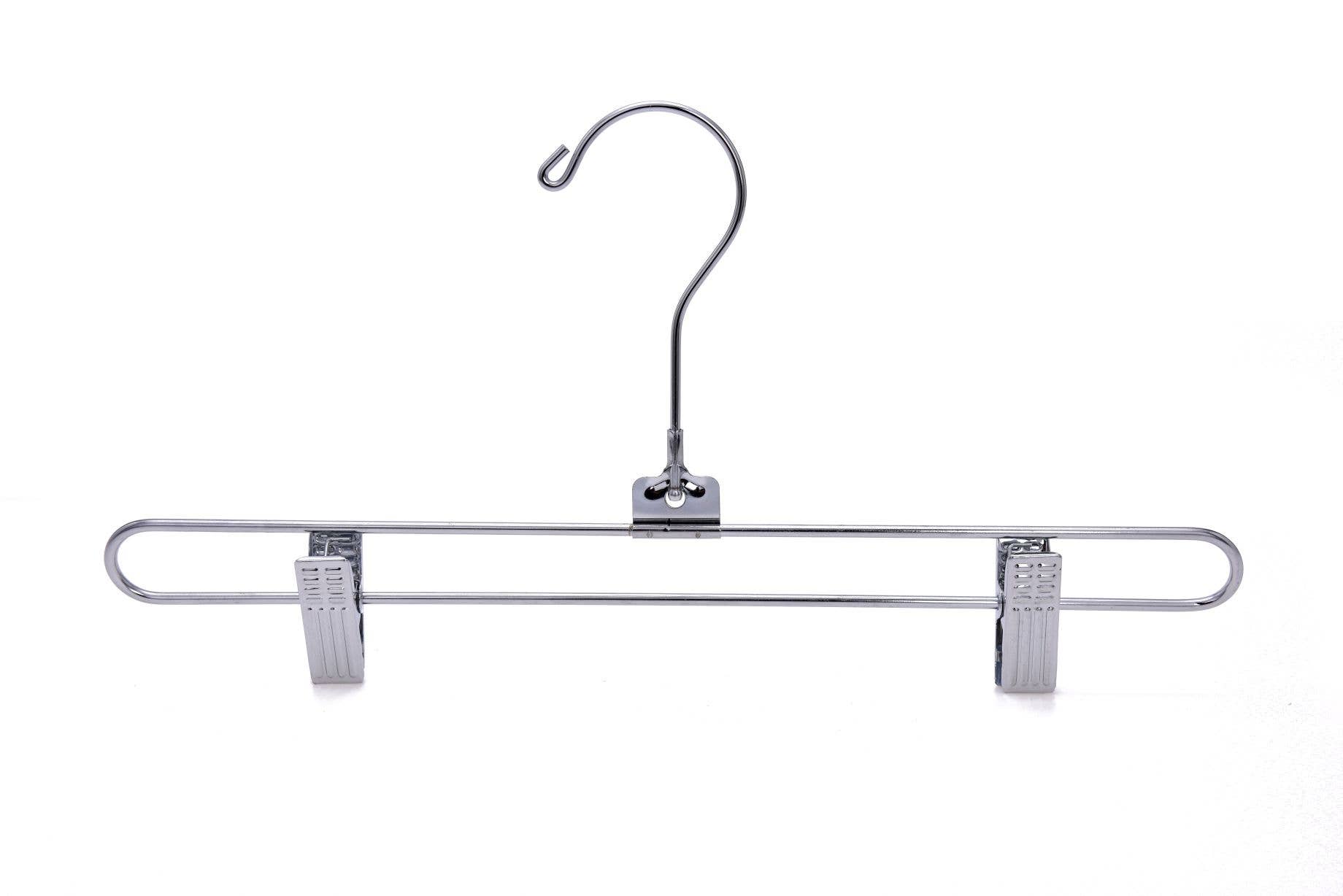 Quality Hangers - Wholesale Clothes Hangers - M053 Heavy Duty Metal Hanger + Clips Swivel Hook - 100pcs4