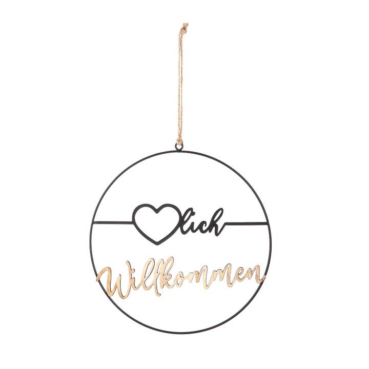 Gilde Handwerk Macrander GmbH & Co. KG – Cabide de porta por atacado – Gancho redondo de boas-vindas H. 25 cm - 2 modelos sortidos3