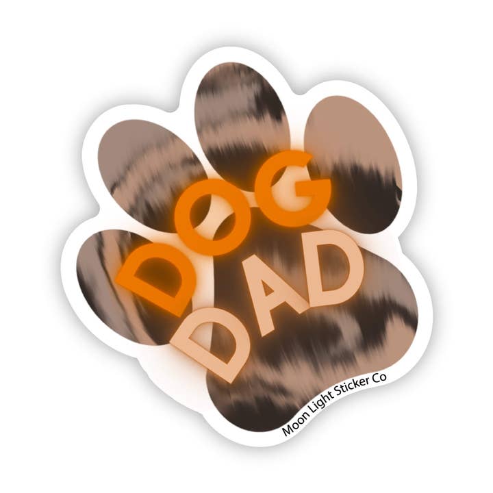 Dog Dad Sticker for wholesale by Moon Light Sticker Co