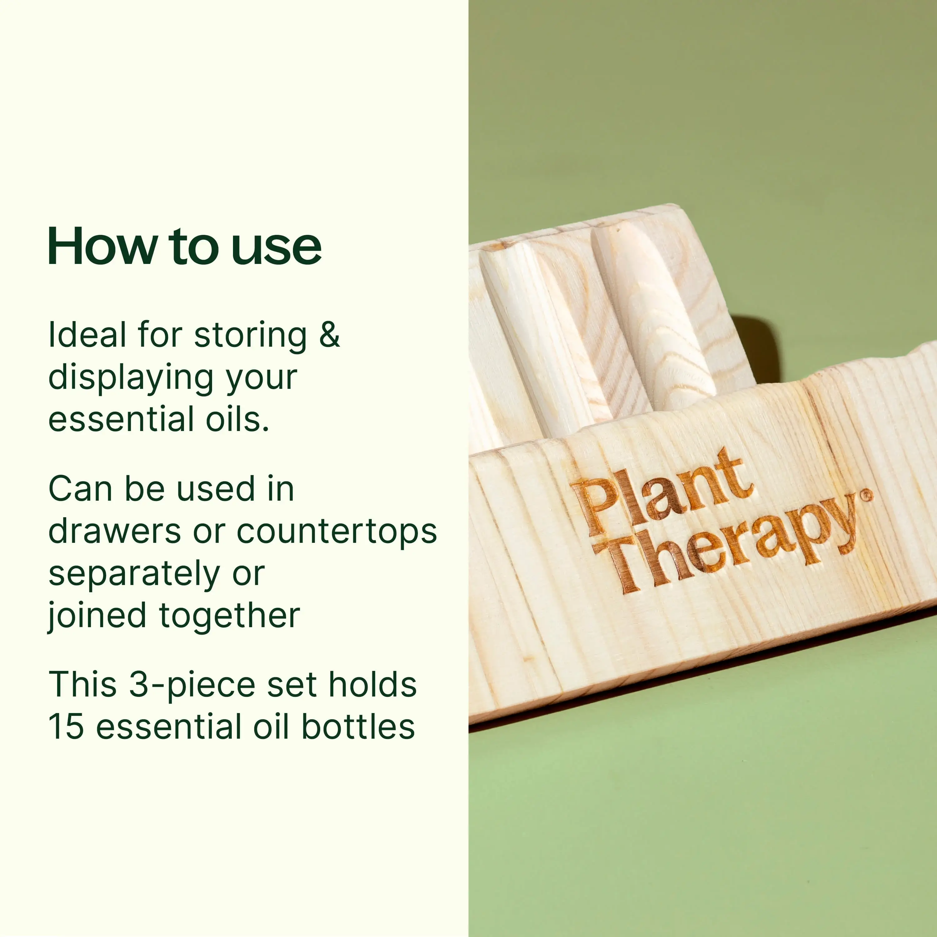 Plant Therapy - Wholesale Essential Oil Holder - Essential Oil Wooden Storage Display - Set of 35