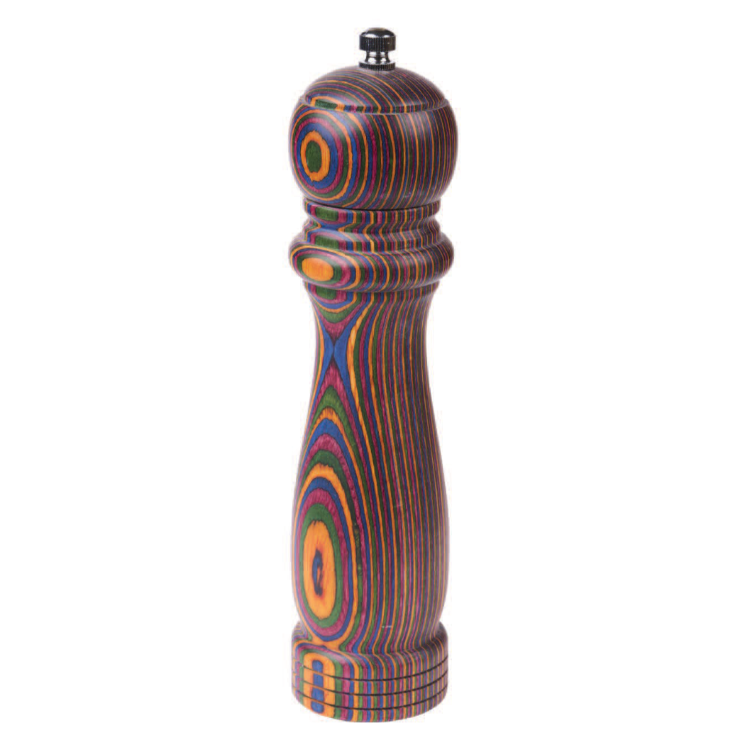 Island Bamboo - Wholesale Pepper Mill - 8" Rainbow Pakka Pepper Mill - Traditional0