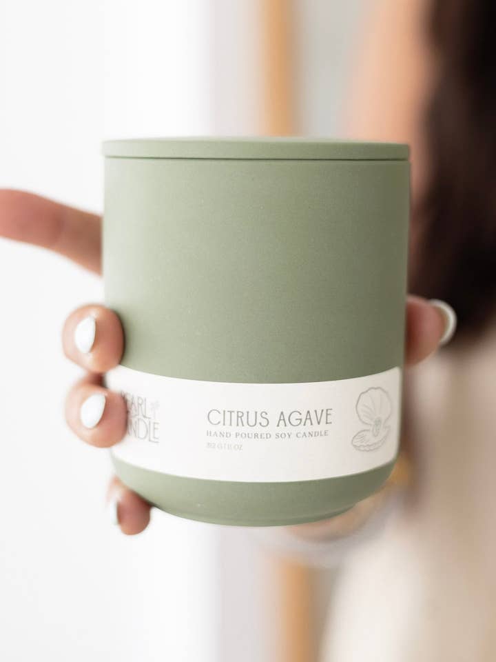 Citrus Agave Candle for wholesale by Pearl Candle Co.