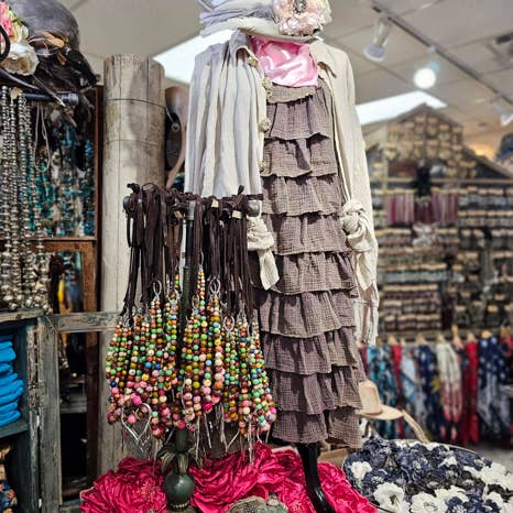 A Rare Bird Shop - Wholesale Dress - Women's - Burlap Linen Ruffle Dress