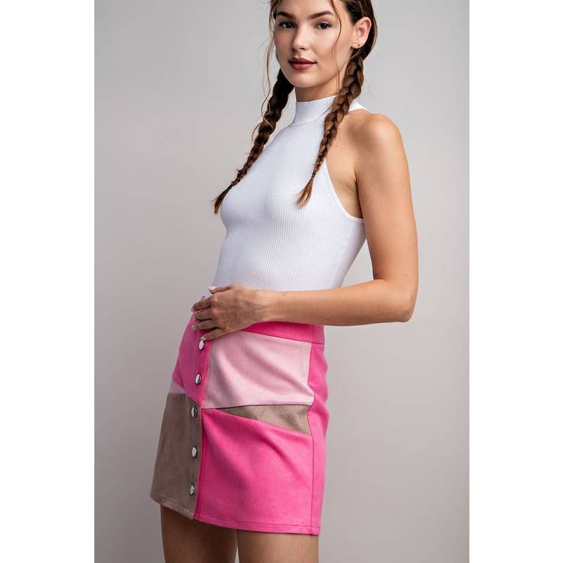 STYLE USA - Wholesale Skirt - Women's - Color block mini skirt13