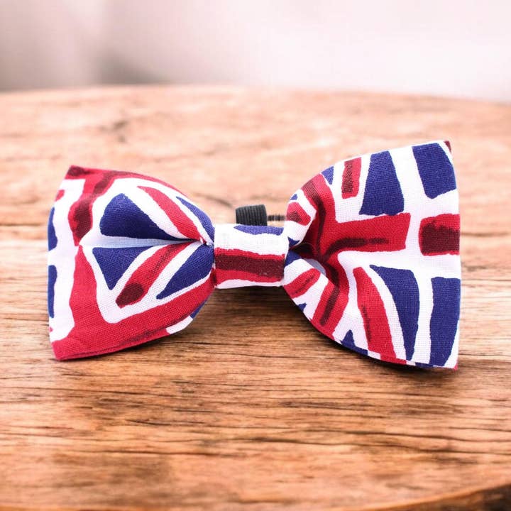 Union Jack Dog Bow Tie (UK handmade) for wholesale by Pet Pooch Boutique