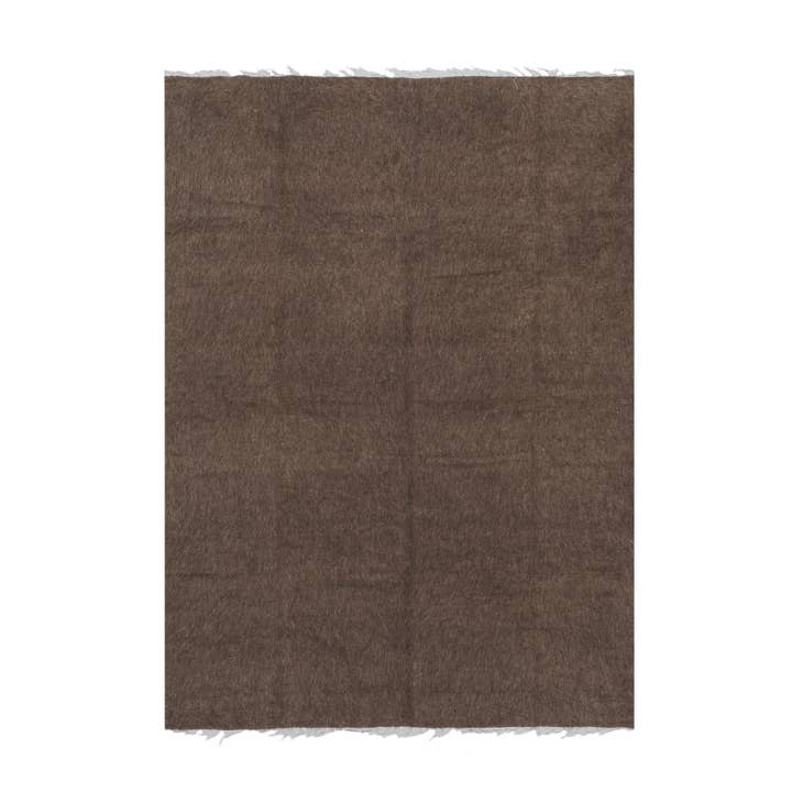 Vintage brunt kamelhår filt Kilim matta 5'5 ”X 7'1" för wholesale av Vintage Pillows Store