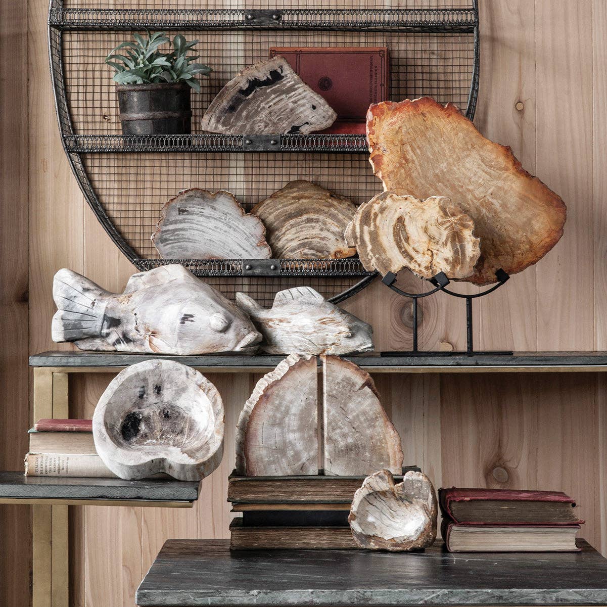 Blue Ocean Traders - Wholesale Bath Soap Dish - Petrified Wood Soap Dish1