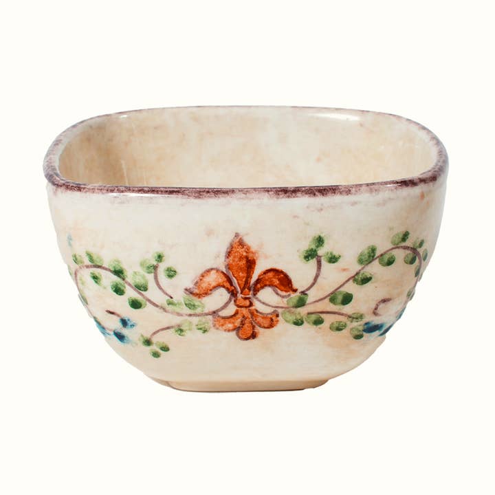 Medici firkantet skål for engroshandel hos Arte Italica & Crown Linen Designs