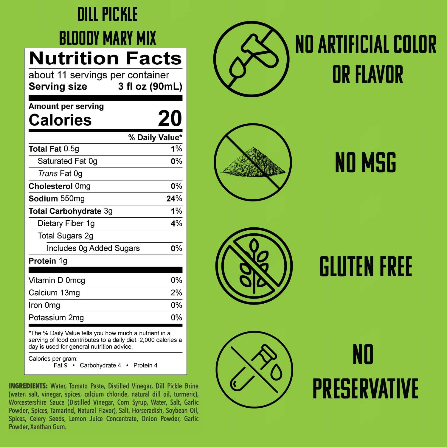 SPOOKY Craft Cocktail Mixes - Wholesale Cocktail Mix/Syrup - SPOOKY Bloody Mary- Dill Pickle & Green Olive 6-pk4