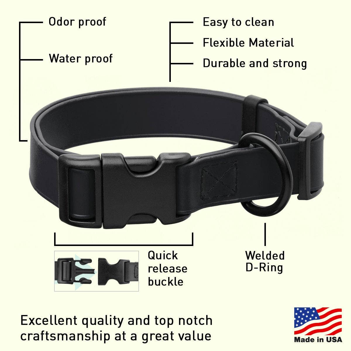 Dogline - Wholesale Pet Collar - Dog - Dogline Biothane Dog Collar with Quick Release22