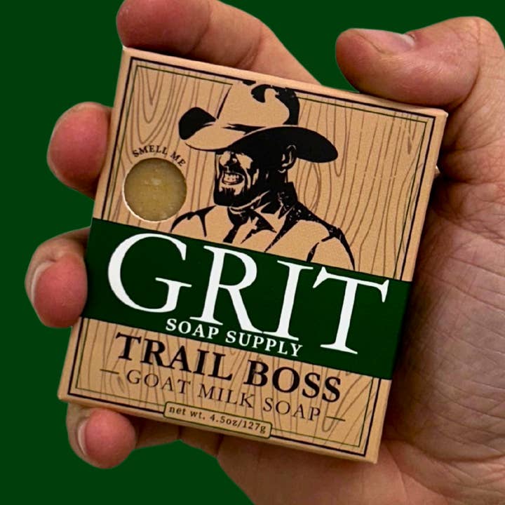 Savon en barre au lait de chèvre Trail Boss pour la vente par GRIT Soap Supply