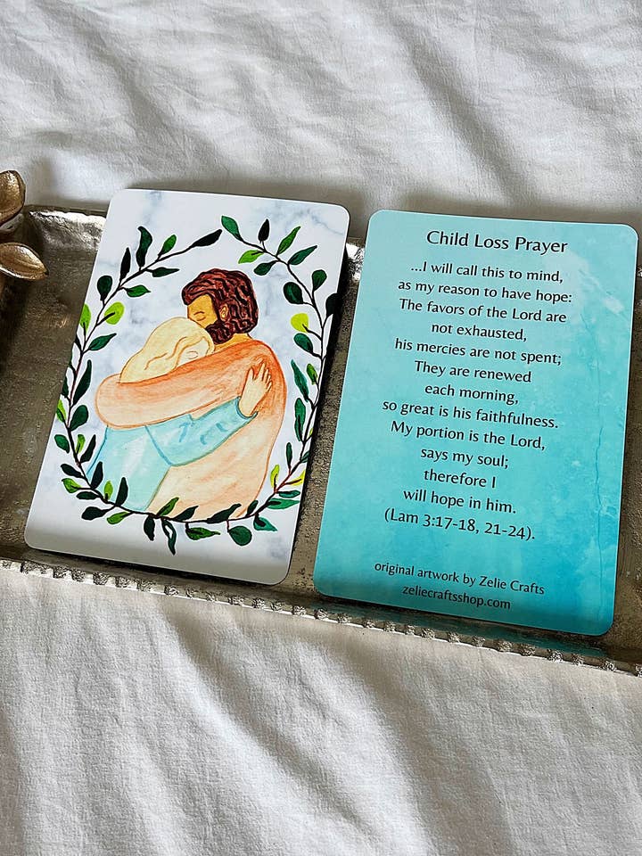 Carte de prière pour la perte d'un enfant - cadeau pour fausse couche pour la vente par Zelie Crafts