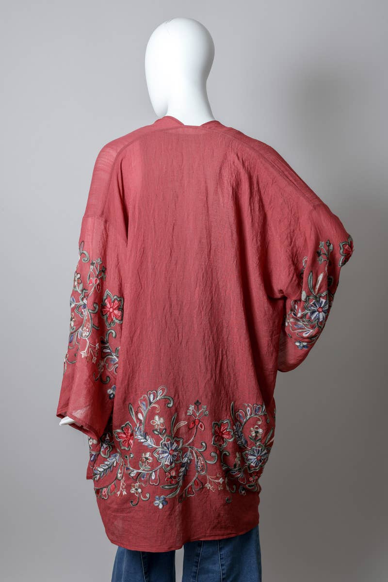 Leto Accessories - Wholesale Kimono - Women's - Chic Full-Length Flower Kimono - Versatile Layering Piece 🌼6