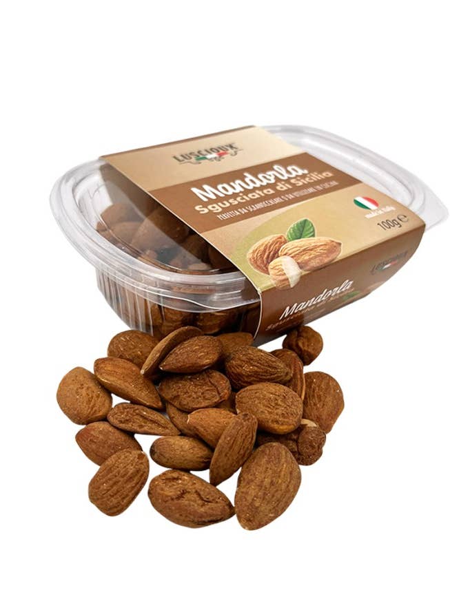 Sicilian peeled almond 100 g bowl for wholesale by LUSCIOUX - OMNIA GROUP SRL