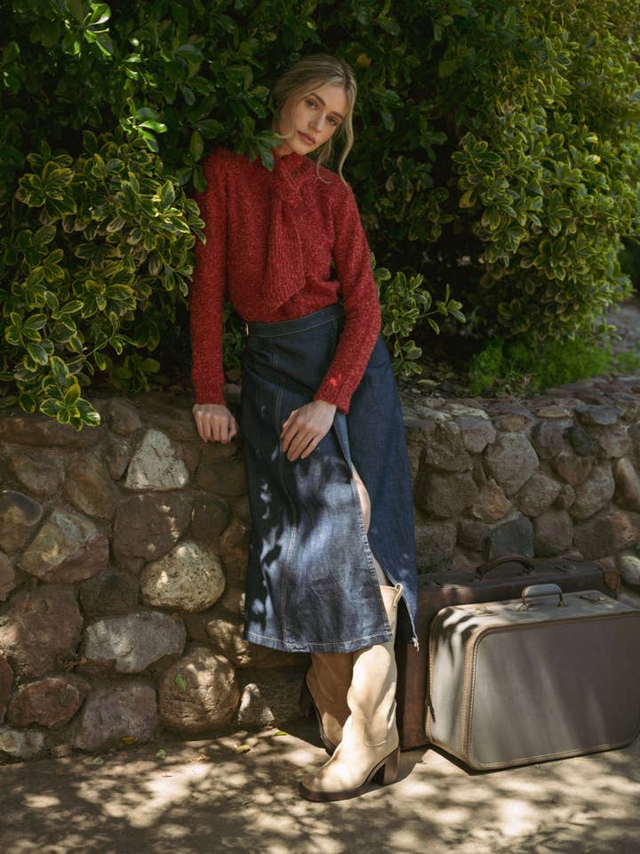 &MERCI - Wholesale Cardigan - Women's - TYING NECK SWEATER CARDIGAN MSW1102719