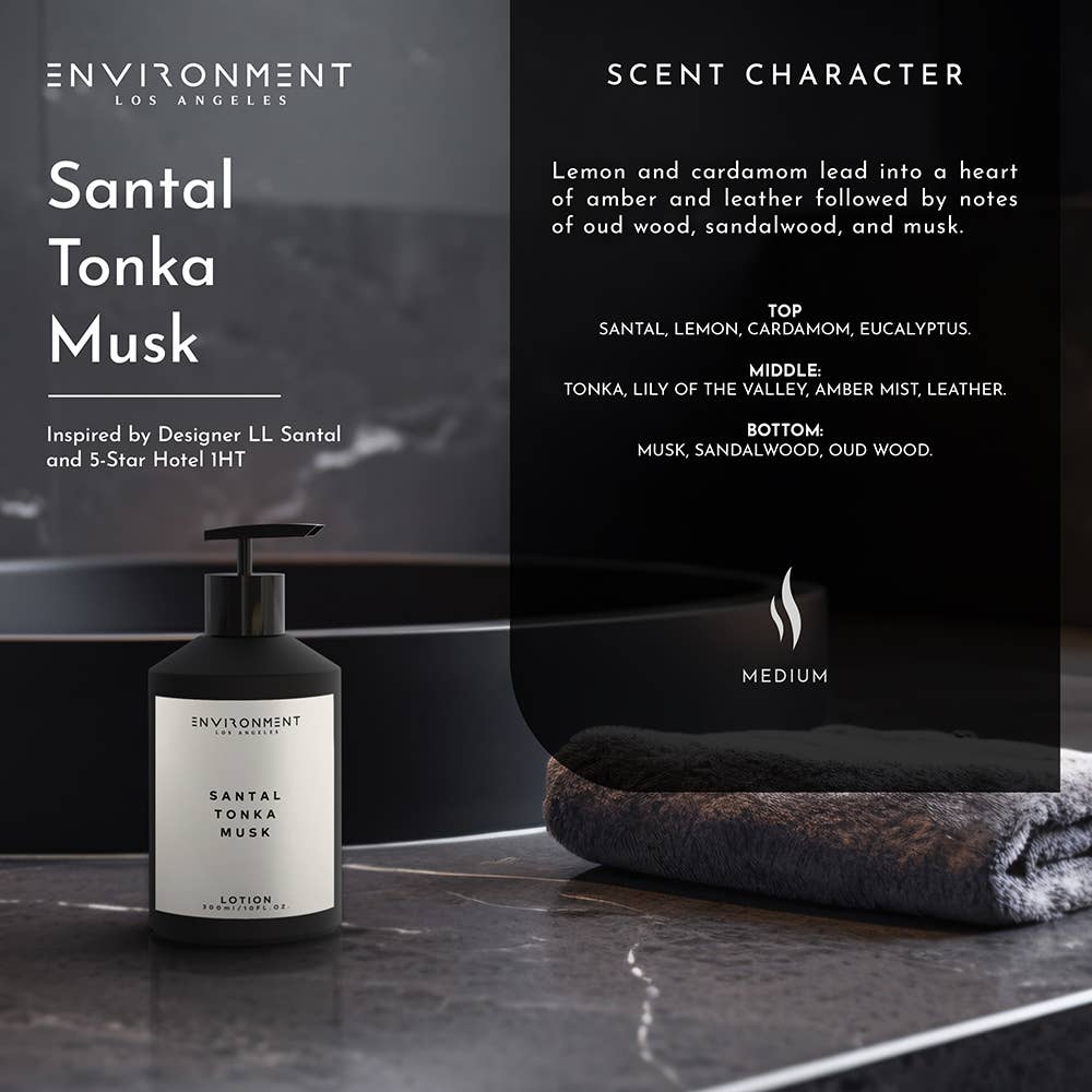 ENVIRONMENT - Wholesale Hand & Body Lotion - Inspired by 1 Hotel® and Santal® Lotion Santal | Tonka | Mus5